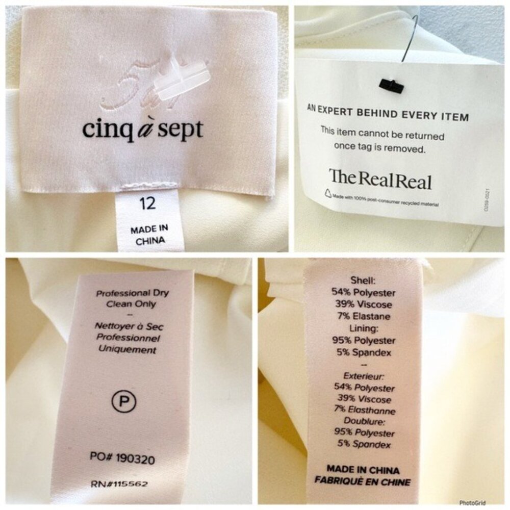 Cinq à Sept Havana Puff-Sleeve square neck ivory Mini Dress 12 - Picture 12 of 15